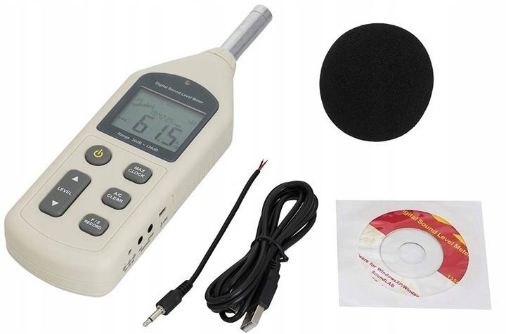 Photo Sound level meter decibel meter noise tester USB with PC software BENETECH GM1356 GM1356,