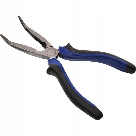 Zdjęcie Szczypce wydłużone zagięte 200 mm 8" kombinerki długie uniwersalne cr-v STANDART PLBN0108 PLBN0108,