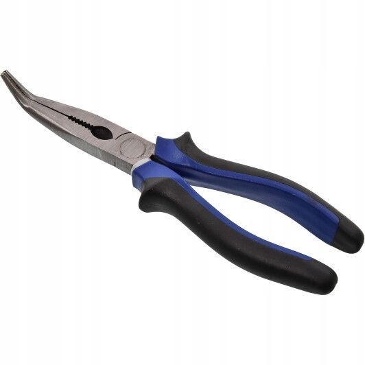 Zdjęcie Szczypce wydłużone zagięte 200 mm 8" kombinerki długie uniwersalne cr-v STANDART PLBN0108 PLBN0108,