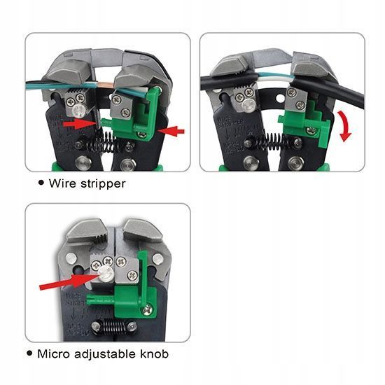 Photo Wire and cable insulation stripper and crimping tool TOPTUL DKAA2226 DKAA2226,