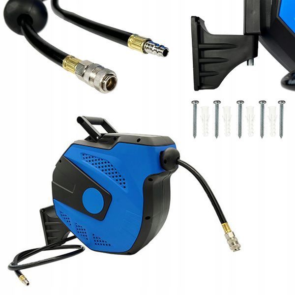 Photo Pneumatic hose 12x16 mm 15 m automatically retractable on drum reel AIRKRAFT AHC-35E AHC-35E,