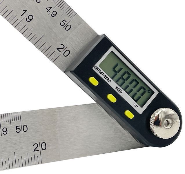 Zdjęcie Kątomierz elektroniczny cyfrowy kątownik 500 mm 360&deg; stopni podświetlany lcd PROTESTER 5422-500 5422-500,