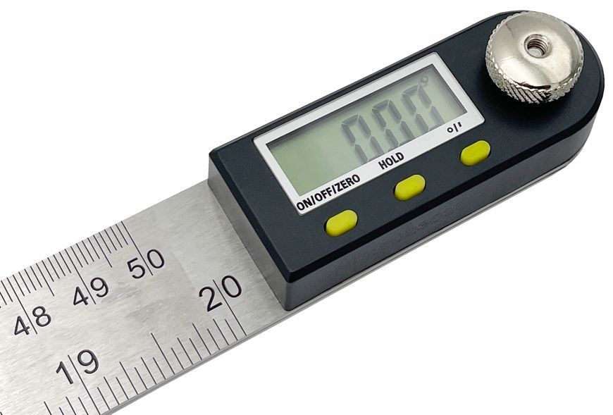 Zdjęcie Kątomierz elektroniczny cyfrowy kątownik 500 mm 360&deg; stopni podświetlany lcd PROTESTER 5422-500 5422-500,