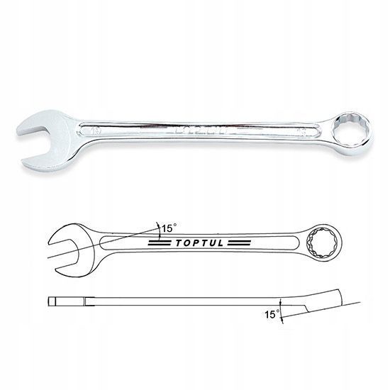 Zdjęcie Zestaw kluczy płasko oczkowe 16 szt. 7-32 mm HI-PERFORMANCE TOPTUL GPAX1601 GPAX1601,