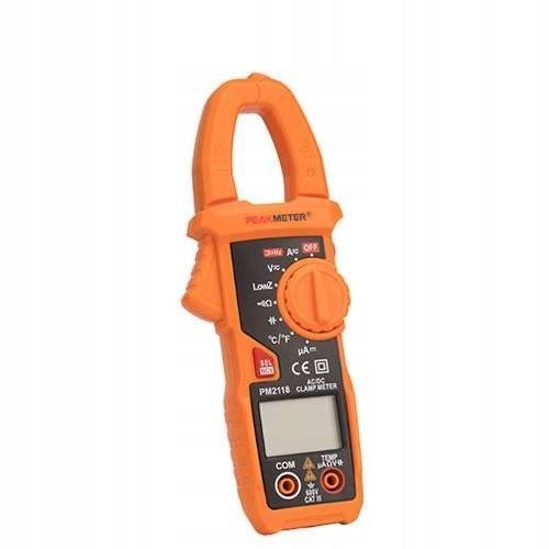 Photo Clamp meter with thermocouple &ndash; PEAKMETER PM2118 PM2118,