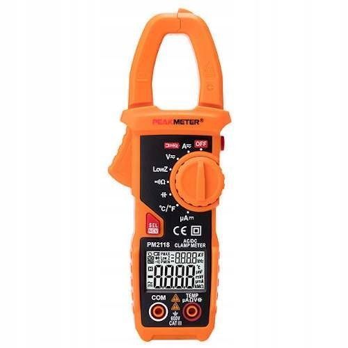 Photo Clamp meter with thermocouple &ndash; PEAKMETER PM2118 PM2118,