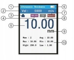 Photo Ultrasonic coating thickness gauge 1&ndash;225 mm WINTACT WT100A WT100A,