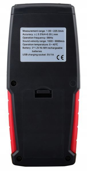 Photo Ultrasonic coating thickness gauge 1&ndash;225 mm WINTACT WT100A WT100A,