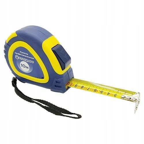 Zdjęcie Miara zwijana 10 m x25 mm miarka profi z blokadą magnesem nylon taśma STANDART PMT-1025 PMT-1025,