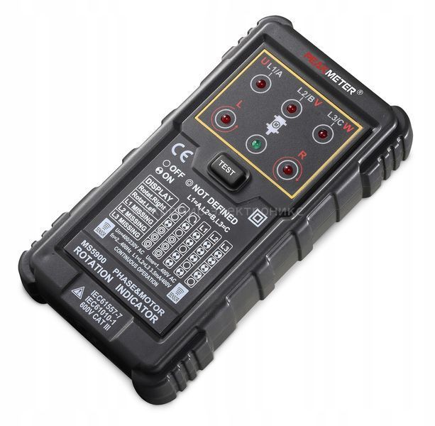 Фото Тестер чергування фаз AC 120&ndash;400V PEAKMETER PM5900 PM5900,