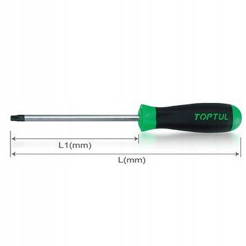 Zdjęcie Wkrętak t20 TORX 100 mm z magnesem śrubokręt t20x100 mm TOPTUL FFAB2010 FFAB2010,