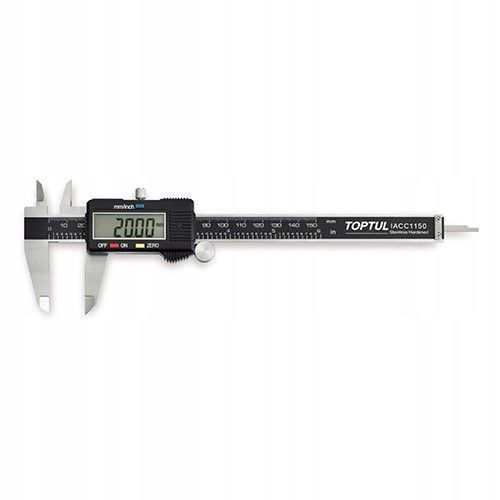 Photo Precision stainless-steel electronic caliper digital 0&ndash;150 mm with case TOPTUL IACC1150 IACC1150,