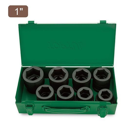 Photo Impact socket set 1" 24&ndash;41 mm 8 pcs CR-MO TOPTUL GDAD0803 GDAD0803,