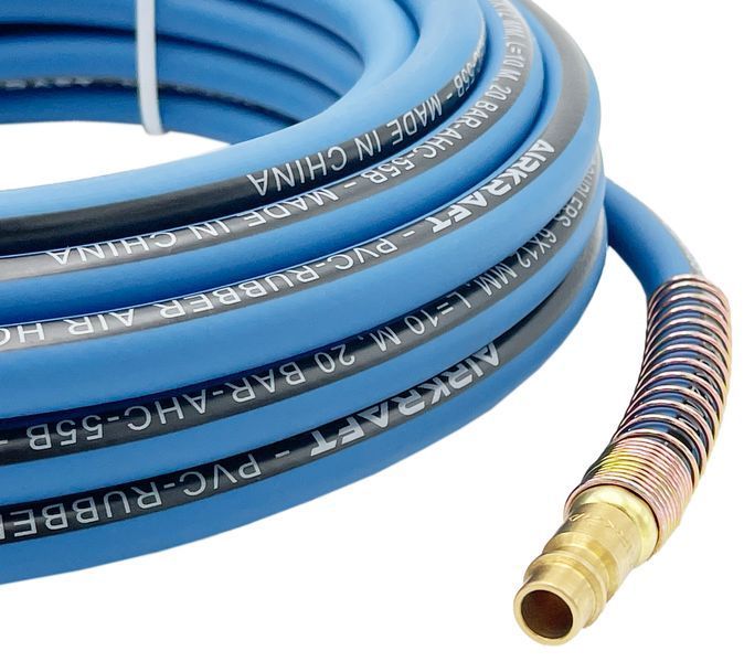 Zdjęcie Wąż przew&oacute;d pneumatyczny 10 m do kompresora 20 bar 10x16 mm gumowy zakuwany AIRKRAFT AHC-55J AHC-55J,