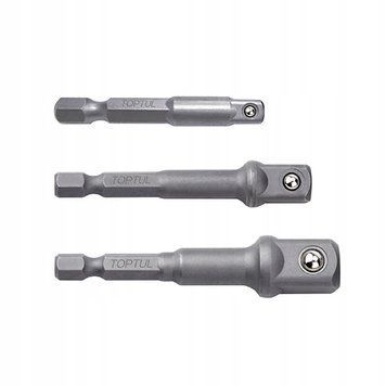 Zdjęcie Adaptery do wkrętarki 1/2" 1/4" 3/8" HEX na nasadki zestaw redukcja TOPTUL GAAR0301 GAAR0301,