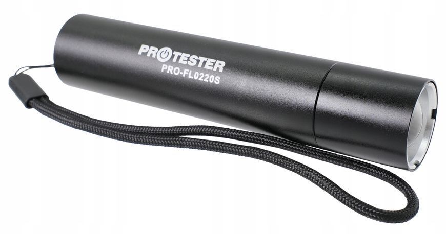 Zdjęcie Latarka led 220 lm akumulatorowa 1200 mah zoom powerbank USB PROTESTER PRO-FL0220S PRO-FL0220S,